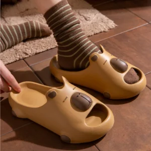 Women Cute Cartoon Capybara Slippers Men Popular Summer EVA Sandals Couple Unisex Home Shower Slides Indoor Outdoor House Shoes
