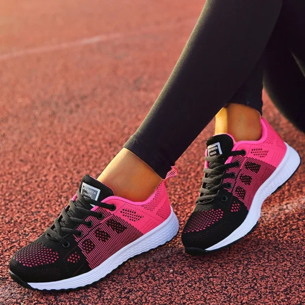 Breathable Women's Sneakers 2024 New Fashion Outdoor Comfortable Sneakers Women Mesh Fabric Lace Up Female Footwear Women Shoes - Image 5