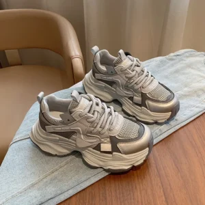 2024 Women's Platform Sneakers Retro Vintage Mesh Athletic Shoes - Comfortable Walking Shoes Fashion Casual Gym Shoes