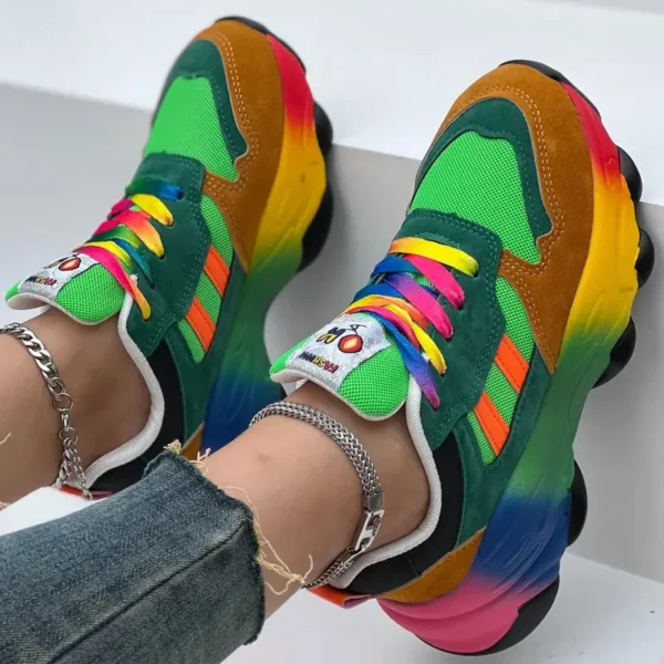 Women Sneakers Fashion Running Colorful Casual Sneakers Women Comfort Lace Up Outdoor Platform Shoes for Women Zapatos De Mujer - Image 2
