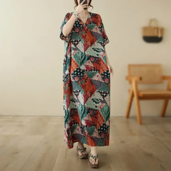 Summer Dress for Women Clothing Long Dress Fashion Clothes Cotton Linen Vintage Harajuku Elegant Streetwear Maxi Beach Dresses - Image 4
