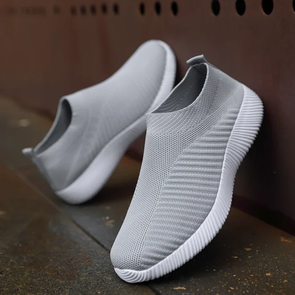 Spring Summer Women's Knitting Sneakers Casual Shoes Flats Slip on Loafers New Flats Female Mocassin Zapatos De Mujer Plus Size - Image 5