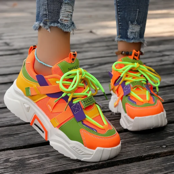 Women Sneakers New Fashion Outdoor Platform Shoes Women Breathable Trend Casual Sneakers Women Designer Shoes Zapatos De Mujer - Image 2