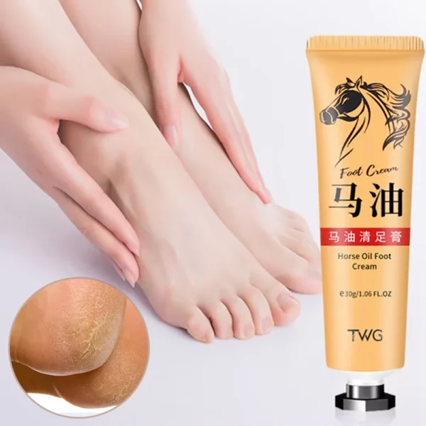 Horse Oil Anti Crack Foot Cream Anti-Drying Heel Cracked Moisturizing Repair Hand Lotion Anti-Aging Nourishing Smooth Skin Care - Image 2