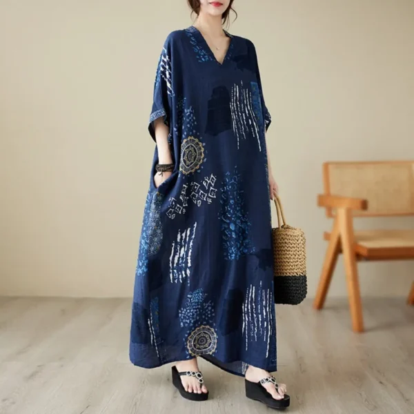 Summer Dress for Women Clothing Long Dress Fashion Clothes Cotton Linen Vintage Harajuku Elegant Streetwear Maxi Beach Dresses - Image 3