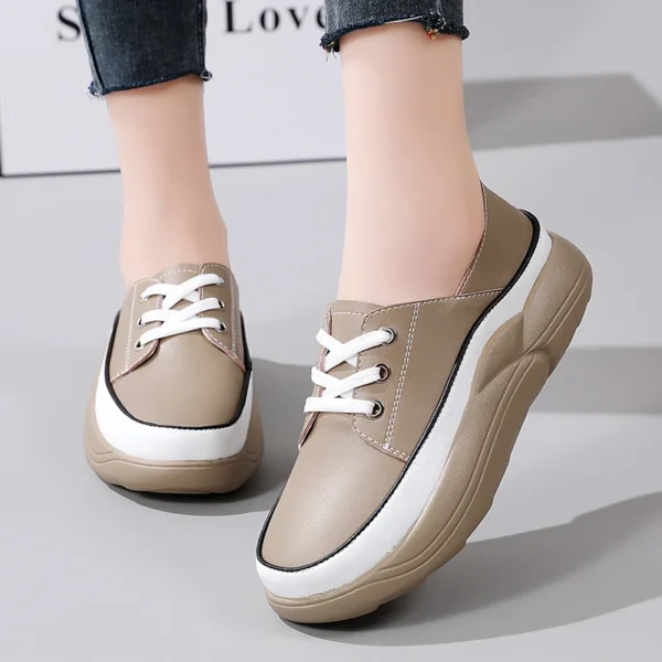 Women Shoes Flats Leather Sneakers Women 2022 Comfortable Female Casual Walking Footwear Fashion Large Size Loafers Shoes Women - Image 4