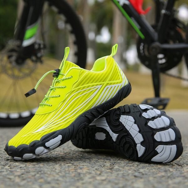 Breathable Fly Knit Soft Cycling Shoes Grip Rubber Sneaker CLR1009 - Image 2