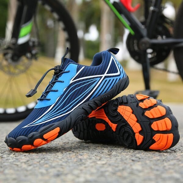 Breathable Fly Knit Soft Cycling Shoes Grip Rubber Sneaker CLR1009 - Image 5
