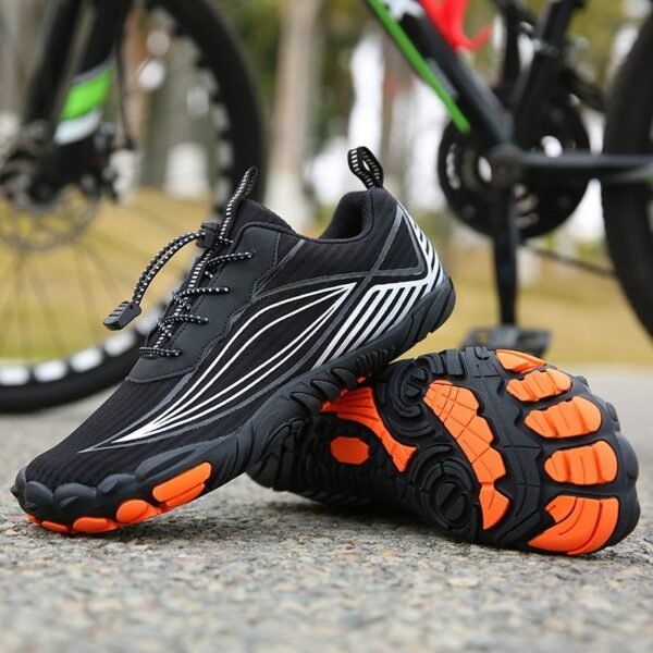 Breathable Fly Knit Soft Cycling Shoes Grip Rubber Sneaker CLR1009 - Image 3